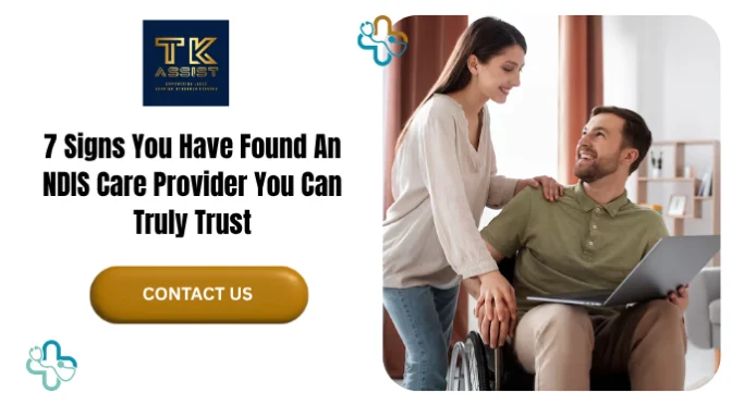 NDIS support services caregiver assisting a wheelchair user while discussing care options at home, highlighting trusted disability support and compassionate assistance.